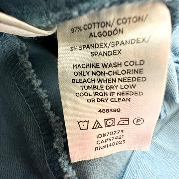 Loft Womens Shorts 18 Riviera Chino Solid Blue Preppy Nautical - Picture 7 of 9